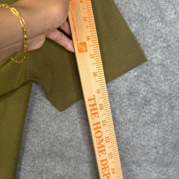 Universal Standard V-Rex Petite short sleeve t-shirt XS cotton modal Green - Picture 4 of 7